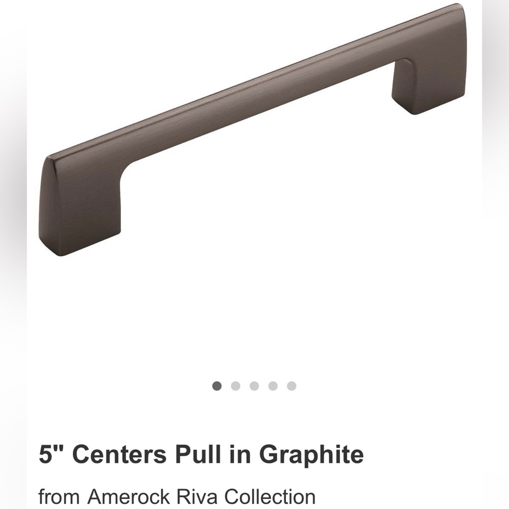 NWT Amerock 128 mm 5" Centers Pull in Graphite cabinet handles
